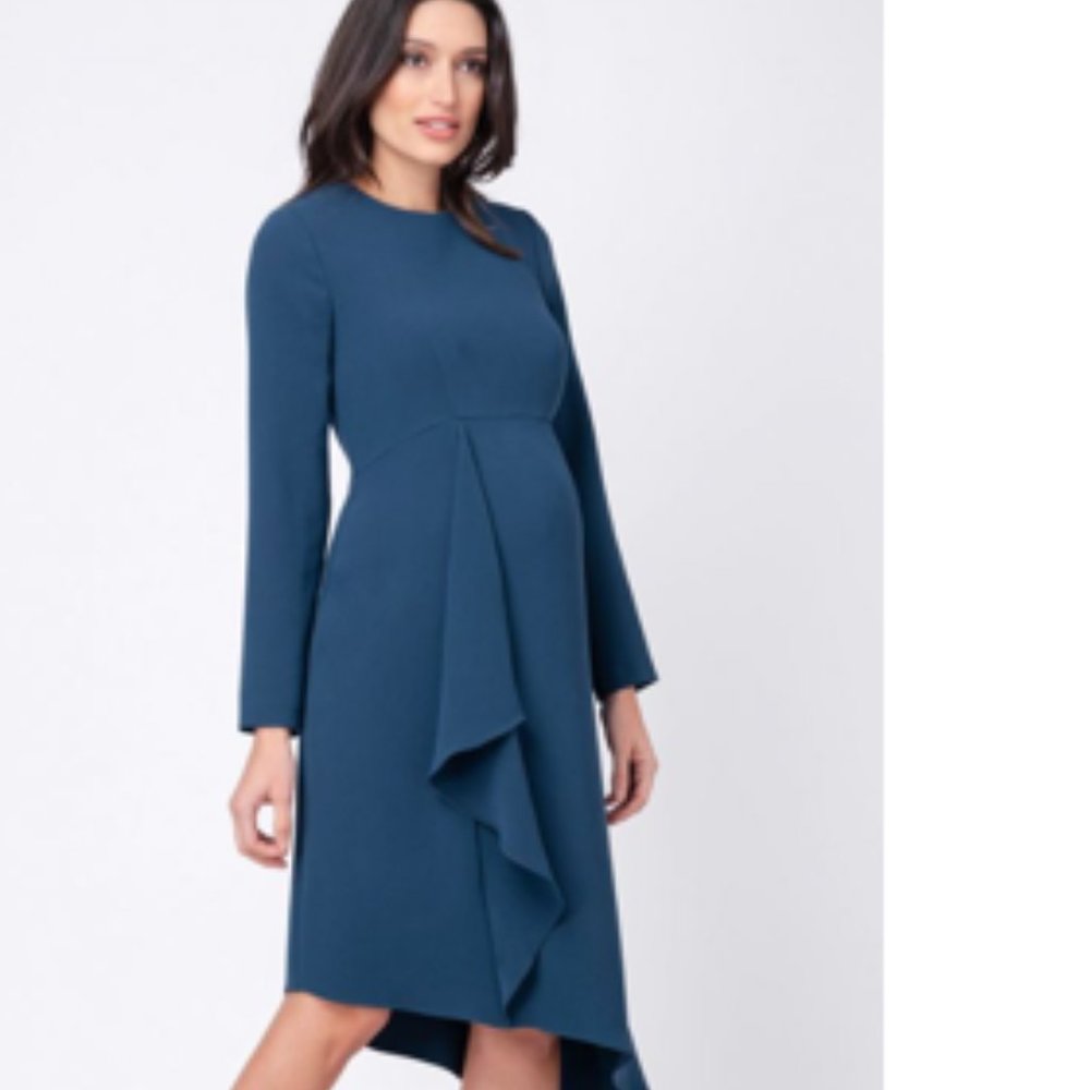 Seraphine Maternity Teal Midi Dress Size 10